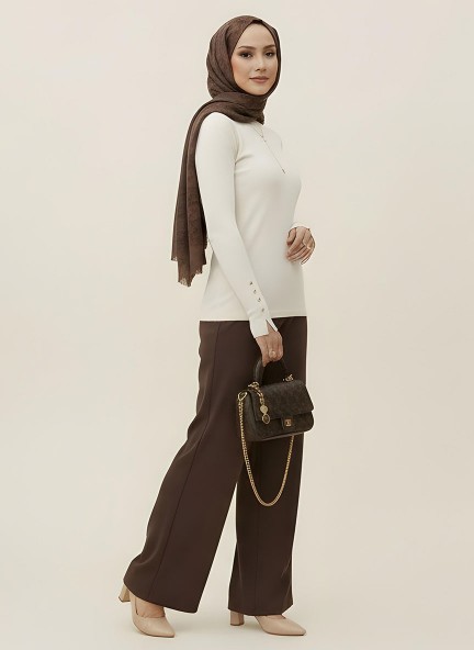 Pamuklu Kol Detaylı Body - Siyah