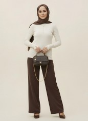 Pamuklu Kol Detaylı Body - Siyah